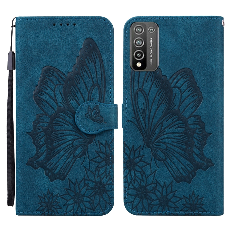 For Huawei Honor 10X Lite Retro Skin Feel Butterflies Embossing Horizontal Flip Leather Case with Holder & Card Slots & Wallet