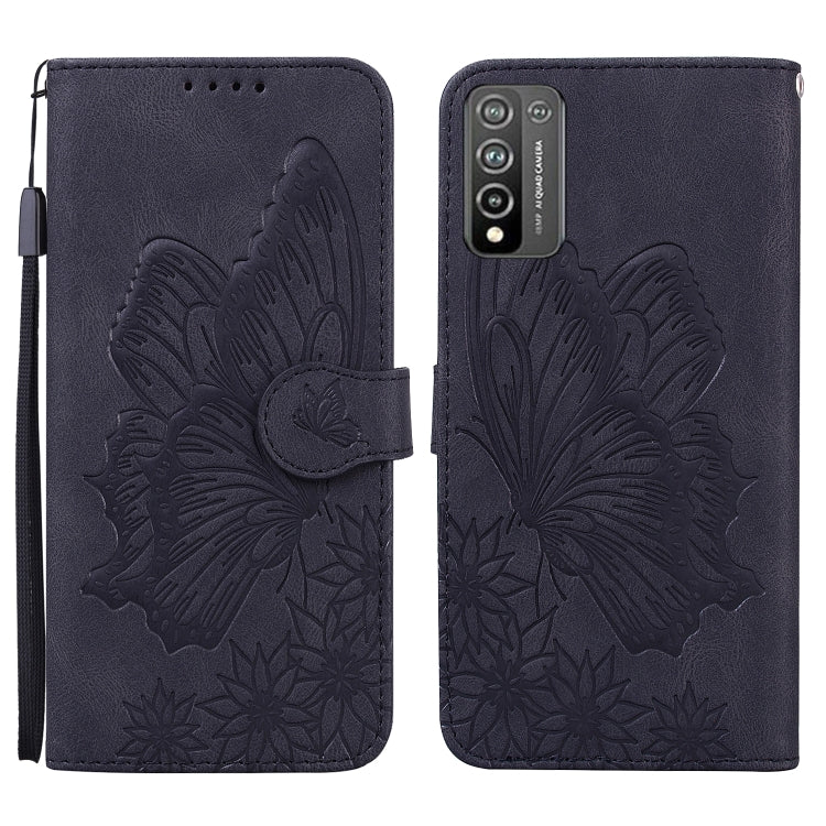 For Huawei Honor 10X Lite Retro Skin Feel Butterflies Embossing Horizontal Flip Leather Case with Holder & Card Slots & Wallet