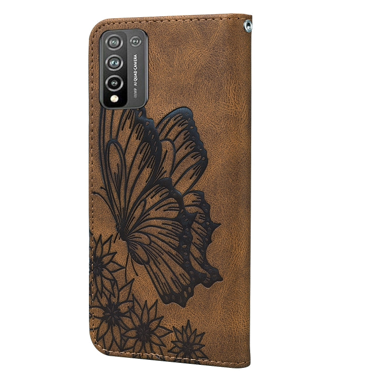 For Huawei Honor 10X Lite Retro Skin Feel Butterflies Embossing Horizontal Flip Leather Case with Holder & Card Slots & Wallet