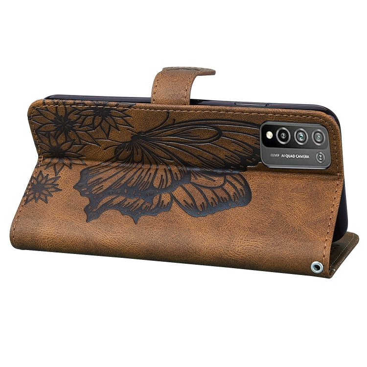 For Huawei Honor 10X Lite Retro Skin Feel Butterflies Embossing Horizontal Flip Leather Case with Holder & Card Slots & Wallet