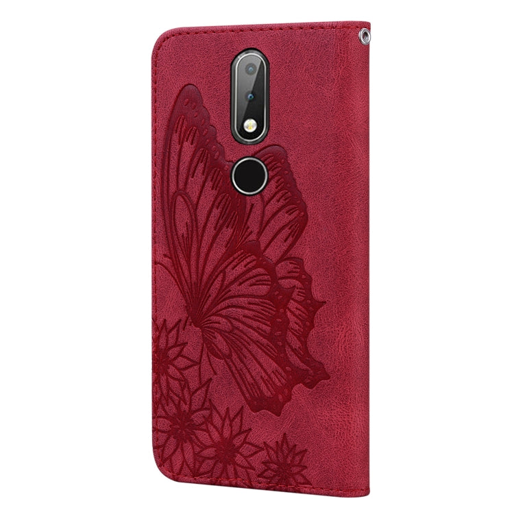 For Nokia 2.4 Retro Skin Feel Butterflies Embossing Horizontal Flip Leather Case with Holder & Card Slots & Wallet