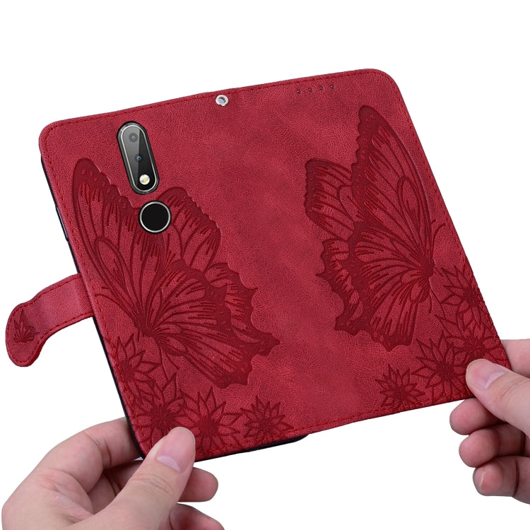 For Nokia 2.4 Retro Skin Feel Butterflies Embossing Horizontal Flip Leather Case with Holder & Card Slots & Wallet