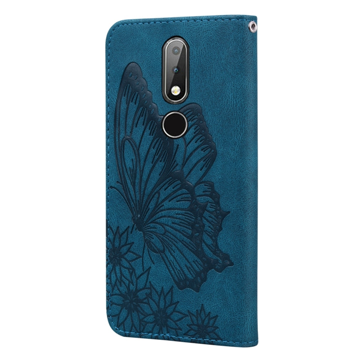For Nokia 2.4 Retro Skin Feel Butterflies Embossing Horizontal Flip Leather Case with Holder & Card Slots & Wallet