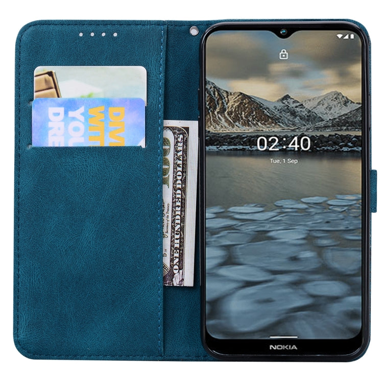 For Nokia 2.4 Retro Skin Feel Butterflies Embossing Horizontal Flip Leather Case with Holder & Card Slots & Wallet
