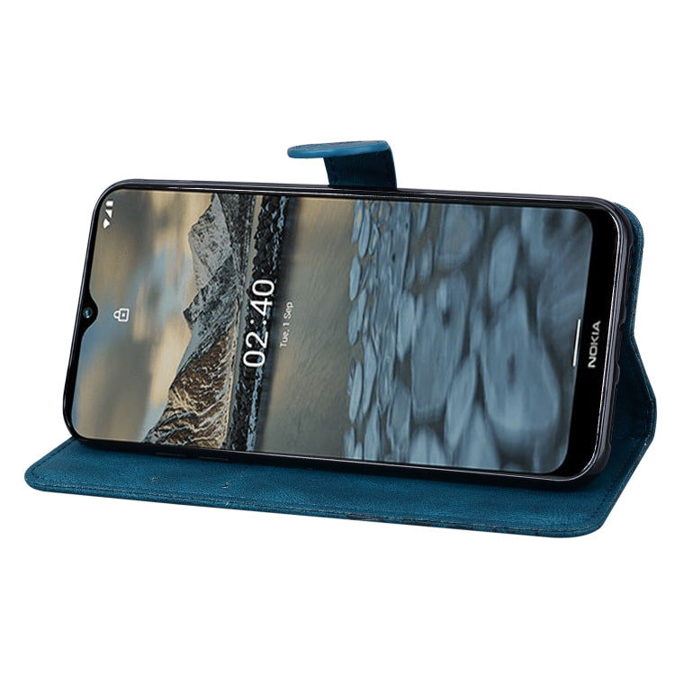 For Nokia 2.4 Retro Skin Feel Butterflies Embossing Horizontal Flip Leather Case with Holder & Card Slots & Wallet