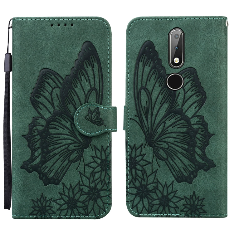 For Nokia 2.4 Retro Skin Feel Butterflies Embossing Horizontal Flip Leather Case with Holder & Card Slots & Wallet