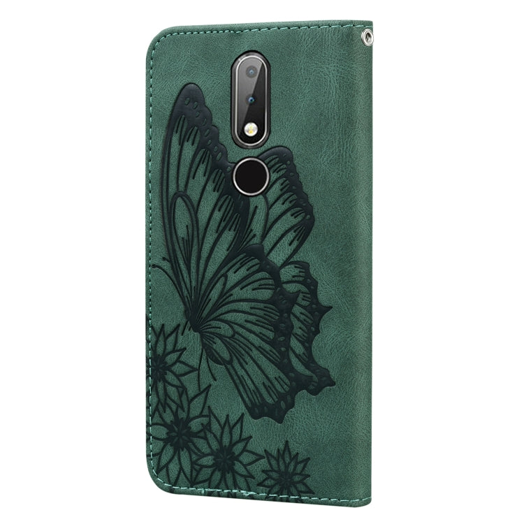 For Nokia 2.4 Retro Skin Feel Butterflies Embossing Horizontal Flip Leather Case with Holder & Card Slots & Wallet