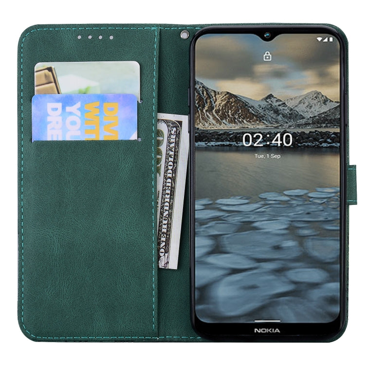 For Nokia 2.4 Retro Skin Feel Butterflies Embossing Horizontal Flip Leather Case with Holder & Card Slots & Wallet