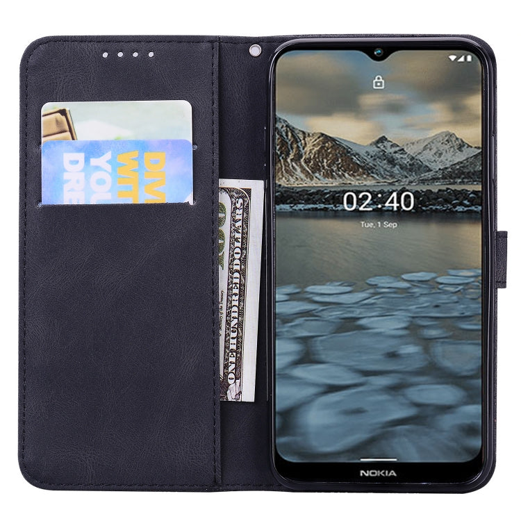 For Nokia 2.4 Retro Skin Feel Butterflies Embossing Horizontal Flip Leather Case with Holder & Card Slots & Wallet