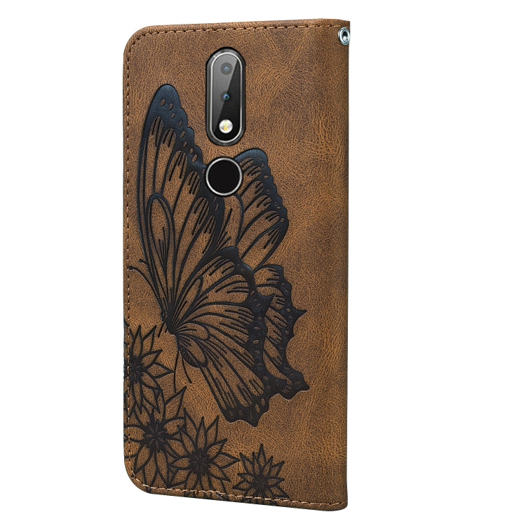 For Nokia 2.4 Retro Skin Feel Butterflies Embossing Horizontal Flip Leather Case with Holder & Card Slots & Wallet