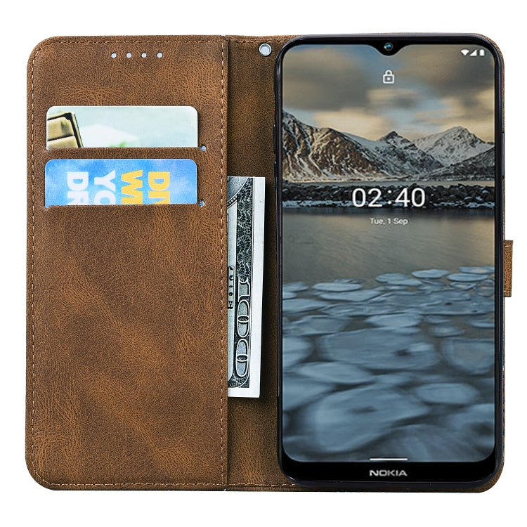 For Nokia 2.4 Retro Skin Feel Butterflies Embossing Horizontal Flip Leather Case with Holder & Card Slots & Wallet