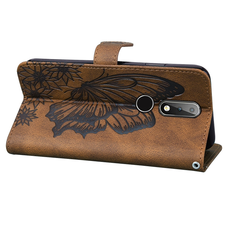 For Nokia 2.4 Retro Skin Feel Butterflies Embossing Horizontal Flip Leather Case with Holder & Card Slots & Wallet