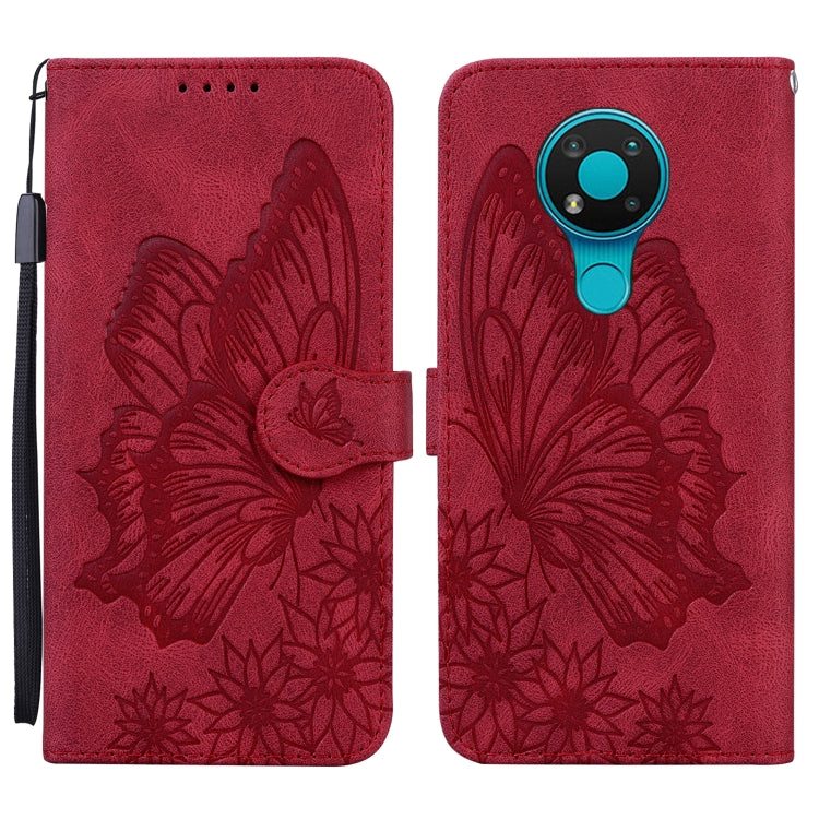 For Nokia 3.4 Retro Skin Feel Butterflies Embossing Horizontal Flip Leather Case with Holder & Card Slots & Wallet