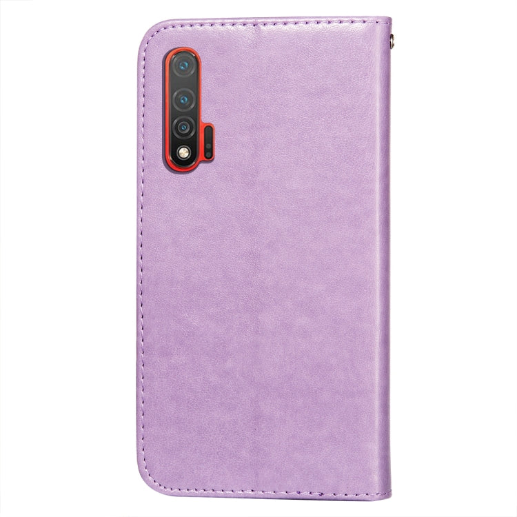 For Huawei nova 6 Flower Vine Embossing Pattern Horizontal Flip Leather Case with Card Slot & Holder & Wallet & Lanyard
