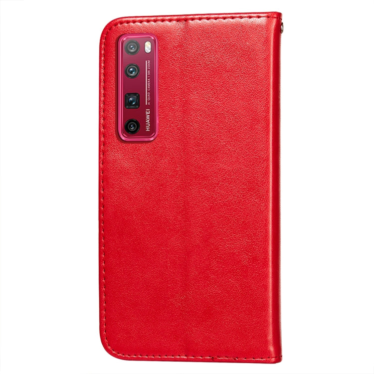 For Huawei nova 7 Pro 5G Flower Vine Embossing Pattern Horizontal Flip Leather Case with Card Slot & Holder & Wallet & Lanyard