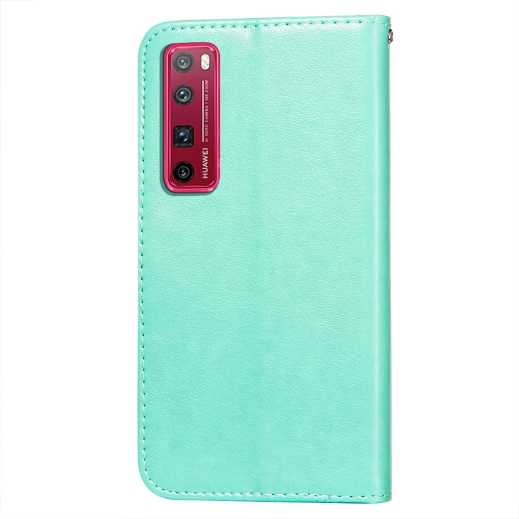 For Huawei nova 7 Pro 5G Flower Vine Embossing Pattern Horizontal Flip Leather Case with Card Slot & Holder & Wallet & Lanyard