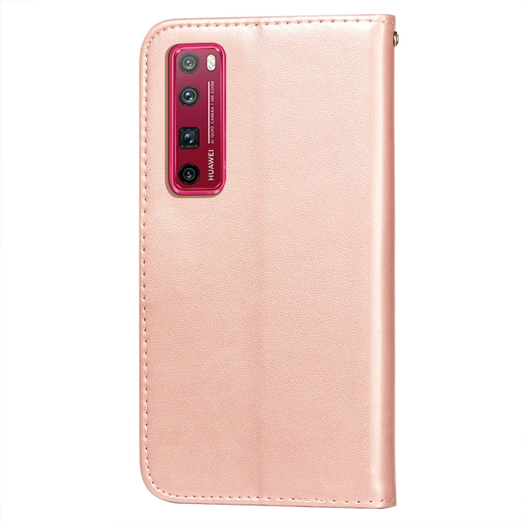For Huawei nova 7 Pro 5G Flower Vine Embossing Pattern Horizontal Flip Leather Case with Card Slot & Holder & Wallet & Lanyard