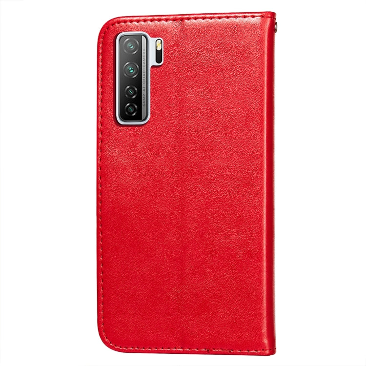 For Huawei nova 7 SE Flower Vine Embossing Pattern Horizontal Flip Leather Case with Card Slot & Holder & Wallet & Lanyard