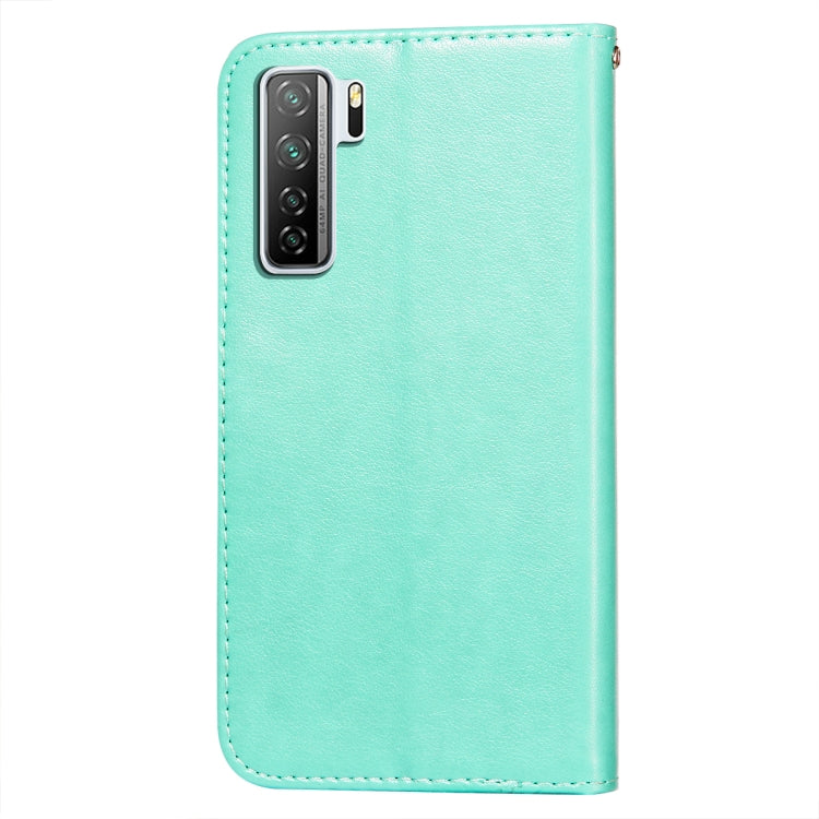 For Huawei nova 7 SE Flower Vine Embossing Pattern Horizontal Flip Leather Case with Card Slot & Holder & Wallet & Lanyard
