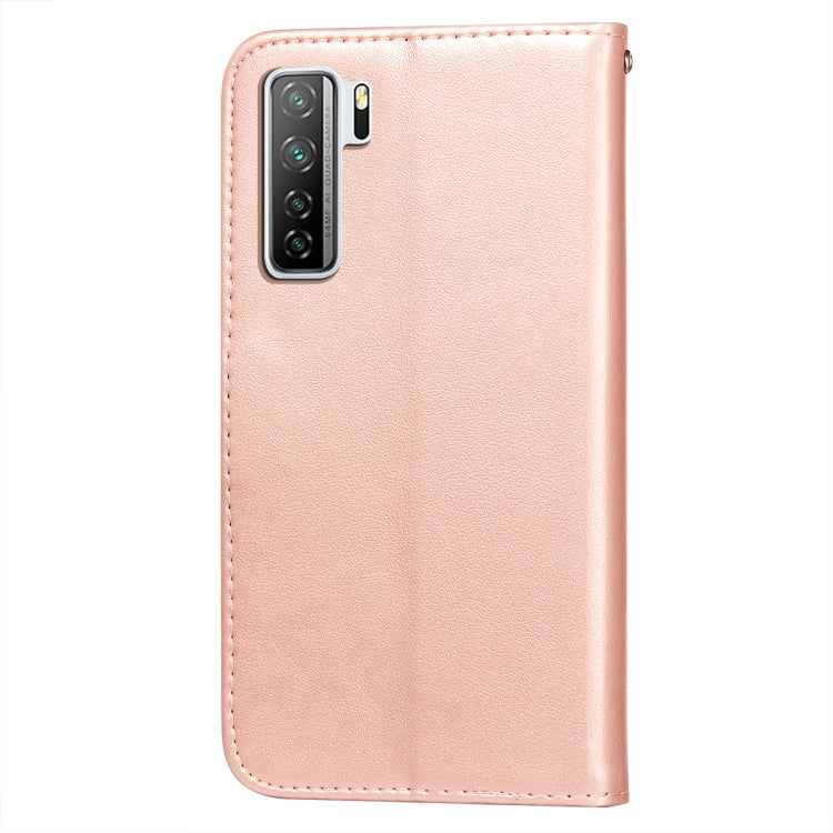 For Huawei nova 7 SE Flower Vine Embossing Pattern Horizontal Flip Leather Case with Card Slot & Holder & Wallet & Lanyard