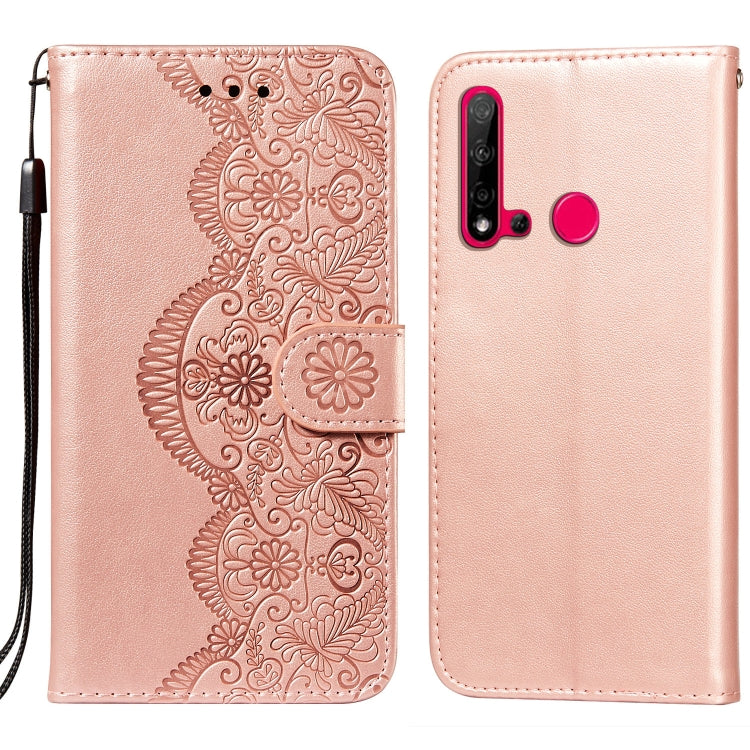 For Huawei P20 Lite (2019) Flower Vine Embossing Pattern Horizontal Flip Leather Case with Card Slot & Holder & Wallet & Lanyard