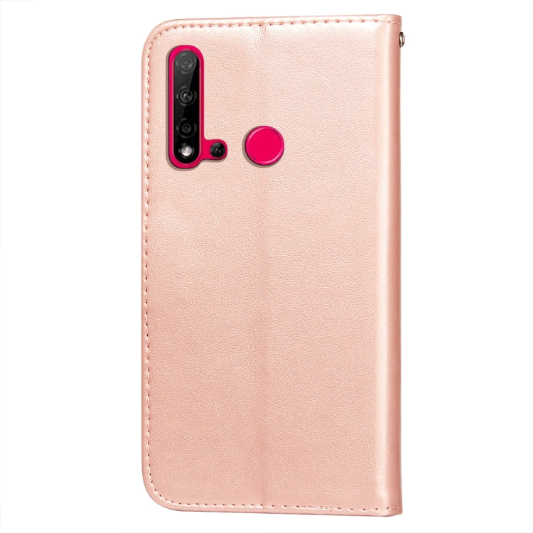For Huawei P20 Lite (2019) Flower Vine Embossing Pattern Horizontal Flip Leather Case with Card Slot & Holder & Wallet & Lanyard