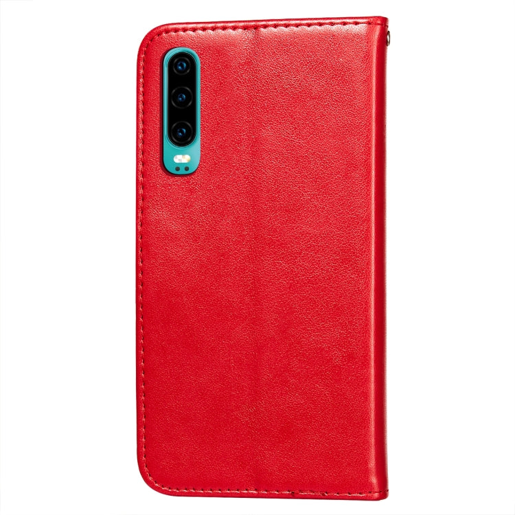 For Huawei P30 Flower Vine Embossing Pattern Horizontal Flip Leather Case with Card Slot & Holder & Wallet & Lanyard