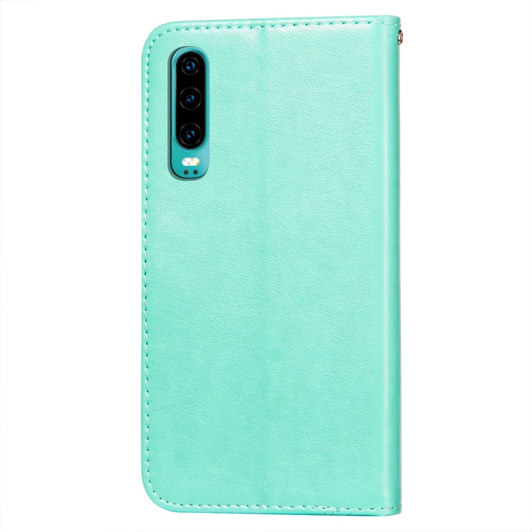 For Huawei P30 Flower Vine Embossing Pattern Horizontal Flip Leather Case with Card Slot & Holder & Wallet & Lanyard