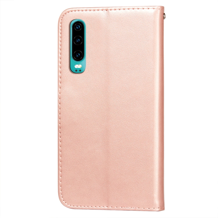 For Huawei P30 Flower Vine Embossing Pattern Horizontal Flip Leather Case with Card Slot & Holder & Wallet & Lanyard