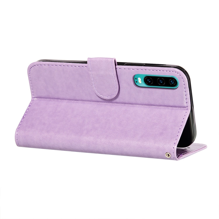 For Huawei P30 Flower Vine Embossing Pattern Horizontal Flip Leather Case with Card Slot & Holder & Wallet & Lanyard