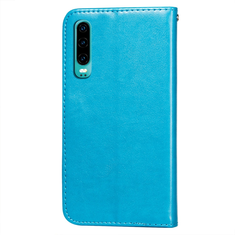 For Huawei P30 Flower Vine Embossing Pattern Horizontal Flip Leather Case with Card Slot & Holder & Wallet & Lanyard