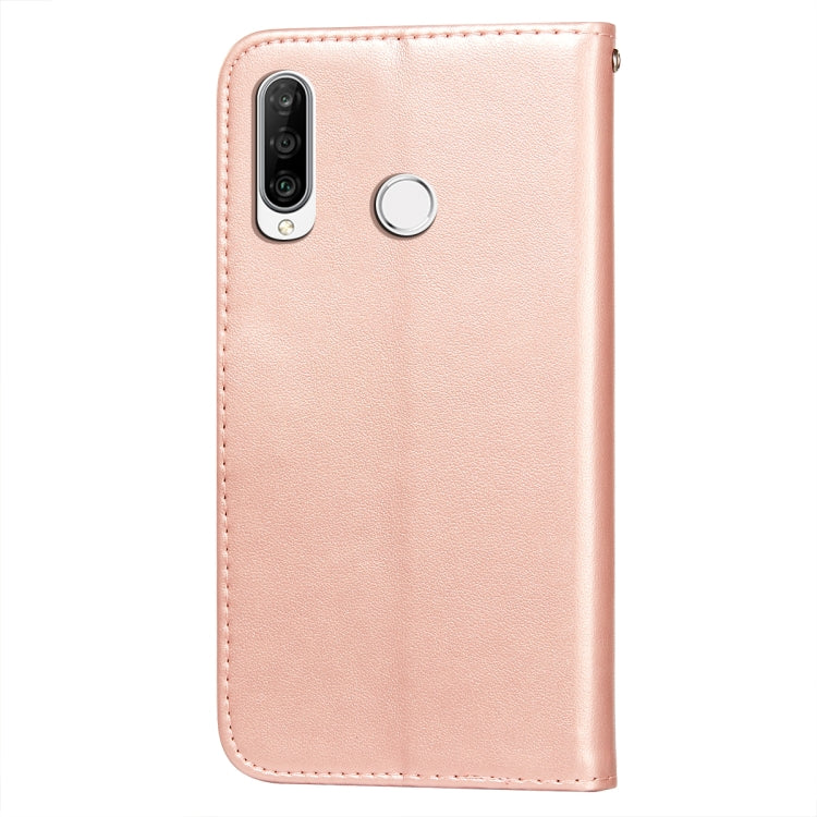 For Huawei P30 Lite / nova 4e Flower Vine Embossing Pattern Horizontal Flip Leather Case with Card Slot & Holder & Wallet & Lanyard