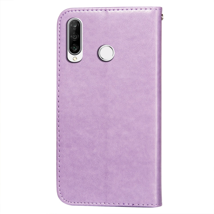 For Huawei P30 Lite / nova 4e Flower Vine Embossing Pattern Horizontal Flip Leather Case with Card Slot & Holder & Wallet & Lanyard