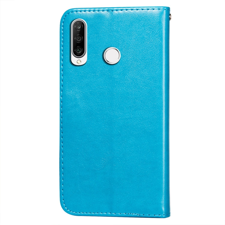 For Huawei P30 Lite / nova 4e Flower Vine Embossing Pattern Horizontal Flip Leather Case with Card Slot & Holder & Wallet & Lanyard