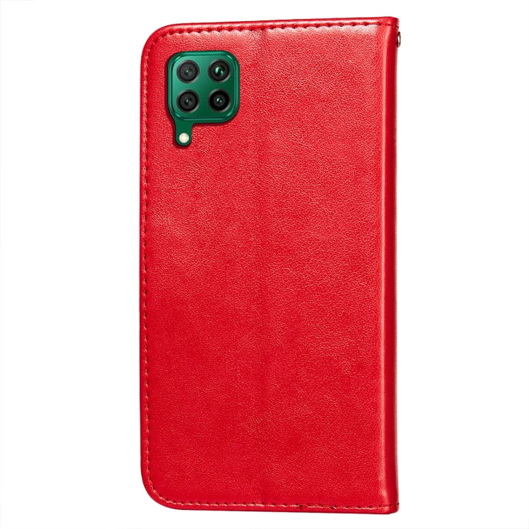 For Huawei P40 Lite / nova 6 SE Flower Vine Embossing Pattern Horizontal Flip Leather Case with Card Slot & Holder & Wallet & Lanyard
