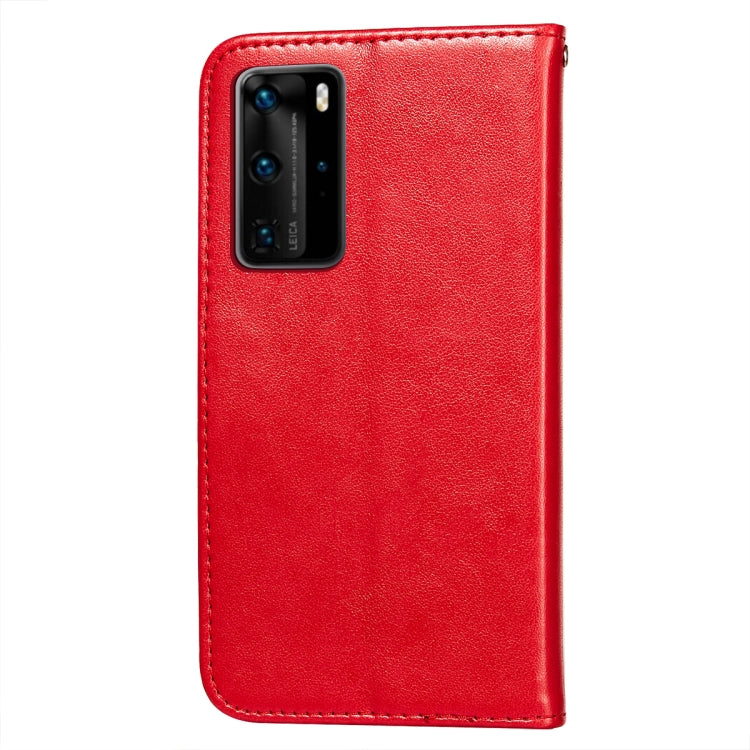 For Huawei P40 Pro Flower Vine Embossing Pattern Horizontal Flip Leather Case with Card Slot & Holder & Wallet & Lanyard