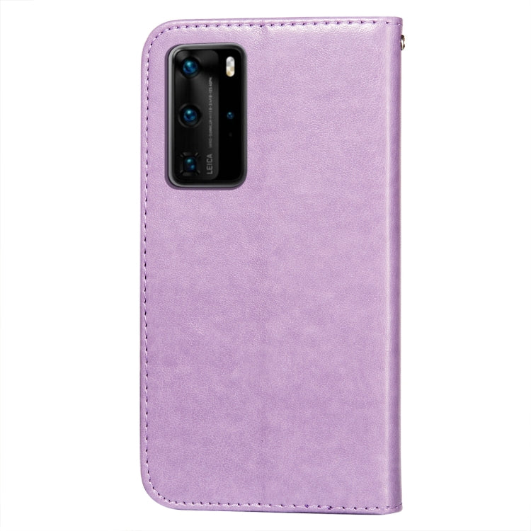 For Huawei P40 Pro Flower Vine Embossing Pattern Horizontal Flip Leather Case with Card Slot & Holder & Wallet & Lanyard