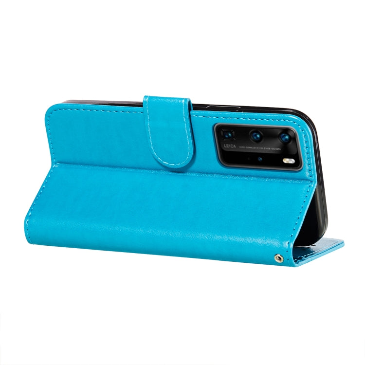 For Huawei P40 Pro Flower Vine Embossing Pattern Horizontal Flip Leather Case with Card Slot & Holder & Wallet & Lanyard