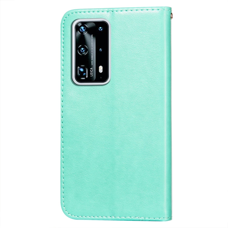 For Huawei P40 Pro+ Flower Vine Embossing Pattern Horizontal Flip Leather Case with Card Slot & Holder & Wallet & Lanyard
