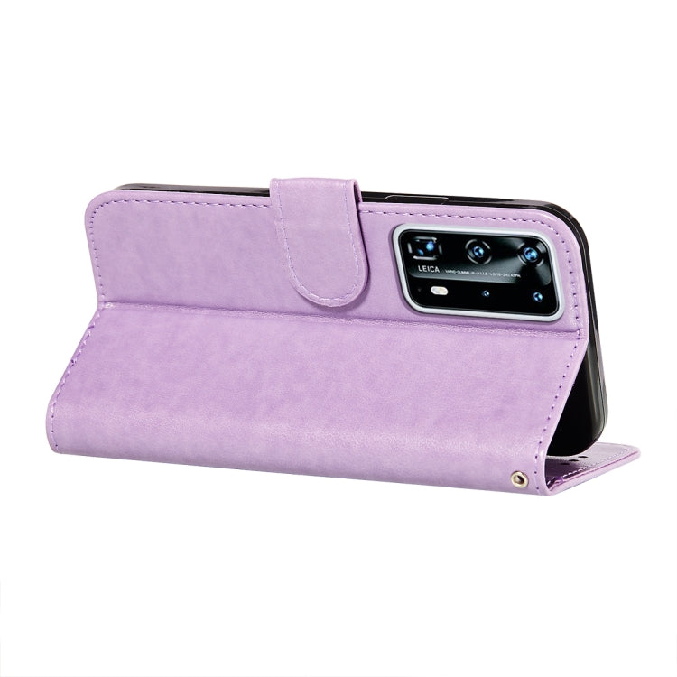 For Huawei P40 Pro+ Flower Vine Embossing Pattern Horizontal Flip Leather Case with Card Slot & Holder & Wallet & Lanyard