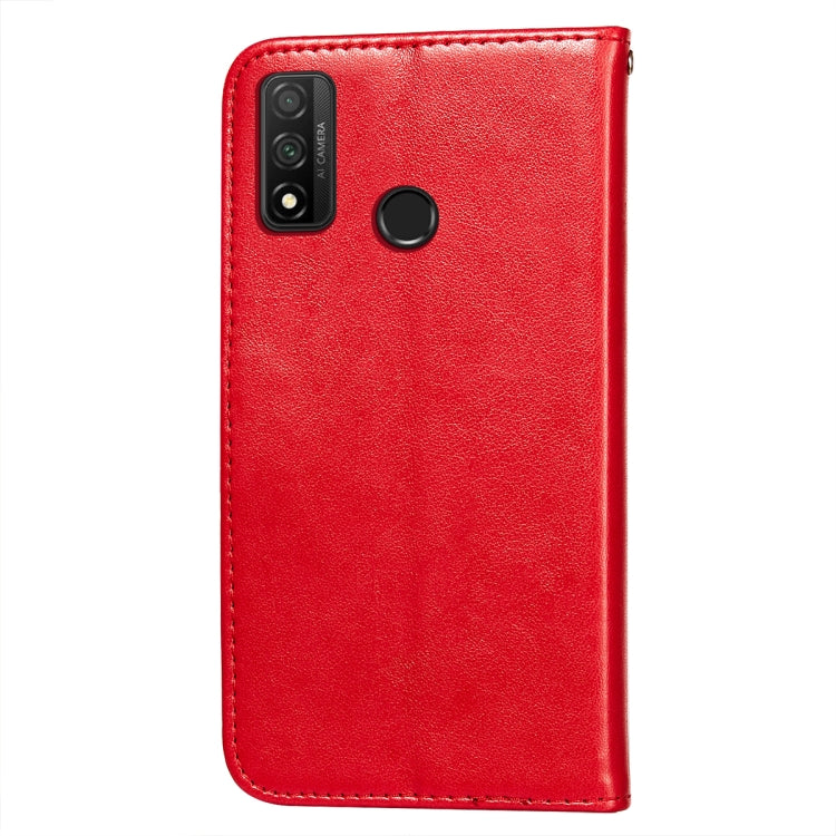 For Huawei P smart 2020 Flower Vine Embossing Pattern Horizontal Flip Leather Case with Card Slot & Holder & Wallet & Lanyard