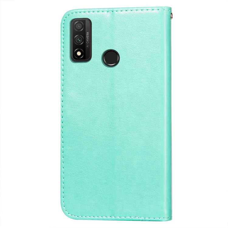 For Huawei P smart 2020 Flower Vine Embossing Pattern Horizontal Flip Leather Case with Card Slot & Holder & Wallet & Lanyard