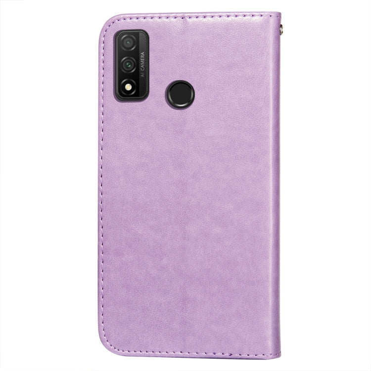 For Huawei P smart 2020 Flower Vine Embossing Pattern Horizontal Flip Leather Case with Card Slot & Holder & Wallet & Lanyard