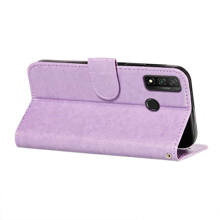 For Huawei P smart 2020 Flower Vine Embossing Pattern Horizontal Flip Leather Case with Card Slot & Holder & Wallet & Lanyard