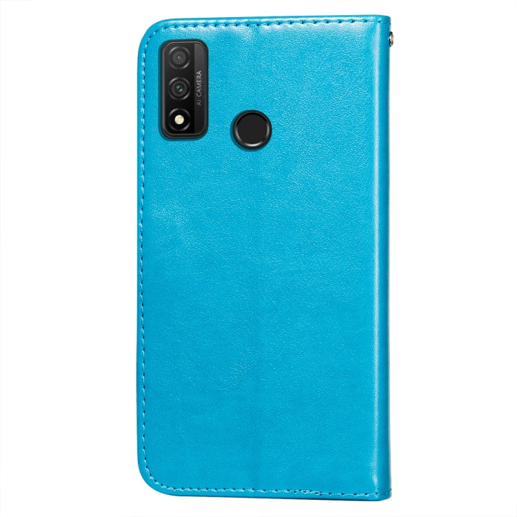 For Huawei P smart 2020 Flower Vine Embossing Pattern Horizontal Flip Leather Case with Card Slot & Holder & Wallet & Lanyard