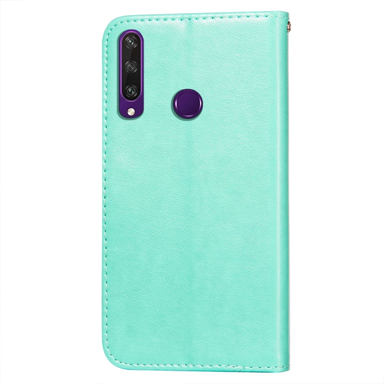 For Huawei Y6p Flower Vine Embossing Pattern Horizontal Flip Leather Case with Card Slot & Holder & Wallet & Lanyard