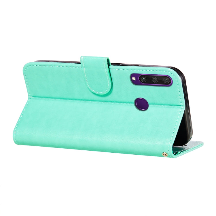 For Huawei Y6p Flower Vine Embossing Pattern Horizontal Flip Leather Case with Card Slot & Holder & Wallet & Lanyard
