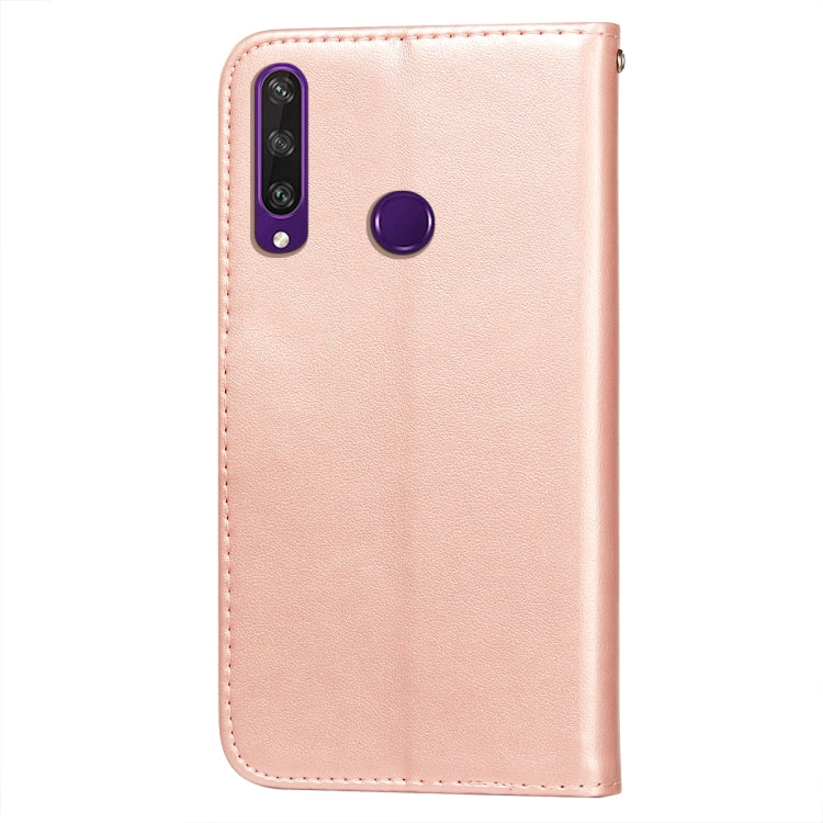 For Huawei Y6p Flower Vine Embossing Pattern Horizontal Flip Leather Case with Card Slot & Holder & Wallet & Lanyard