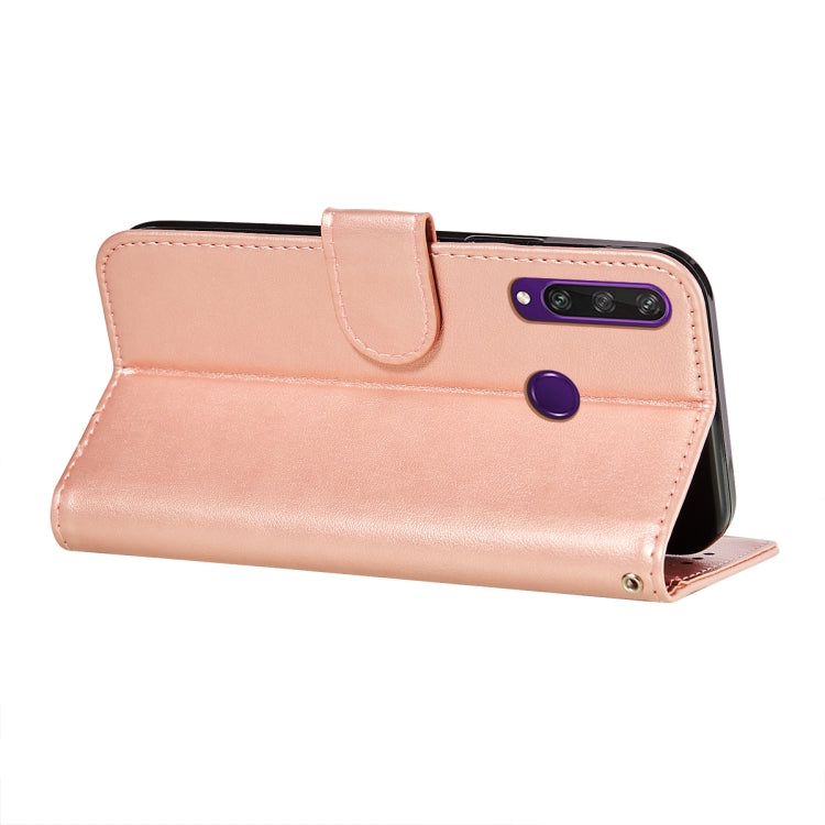 For Huawei Y6p Flower Vine Embossing Pattern Horizontal Flip Leather Case with Card Slot & Holder & Wallet & Lanyard