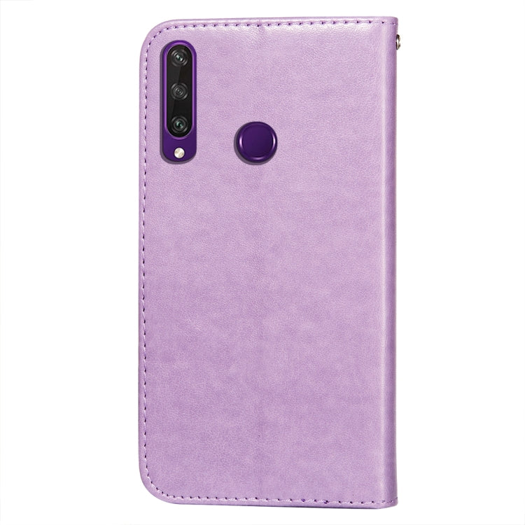 For Huawei Y6p Flower Vine Embossing Pattern Horizontal Flip Leather Case with Card Slot & Holder & Wallet & Lanyard